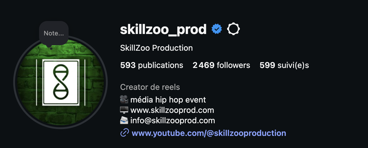 Profil Instagram skillzoo_prod